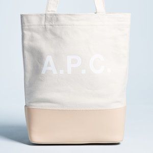 A.P.C. Cabas Axel Canvas & Leather Tote